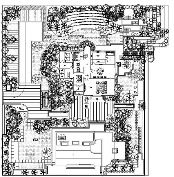 [广东]高端屋顶花园别墅区景观设计全套施工图 居住区景观