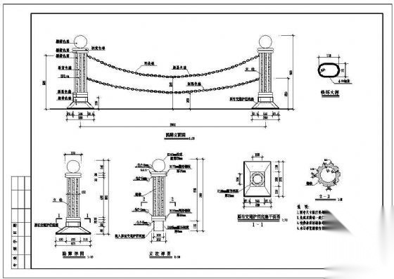 铁艺护栏详图 建筑通用节点