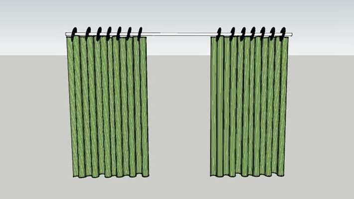 窗帘 草图大师模型