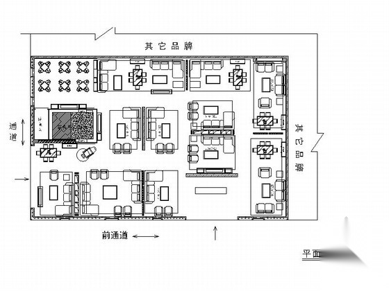 [广东]韩国家具展厅室内装修施工图