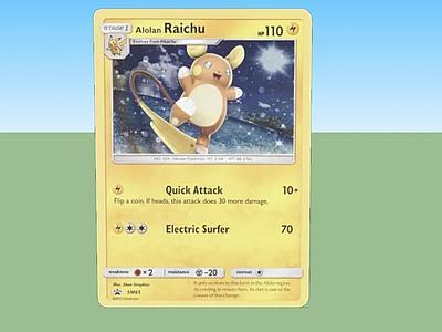 Pokemon card Alolan Raichu hp 110