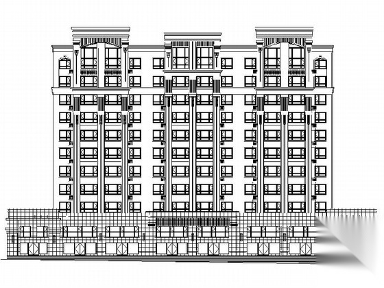 [吉林]17层现代风格高层住宅楼建筑施工图（图纸精细）