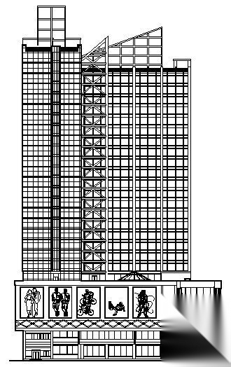 某二十七层综合商业楼建筑方案图