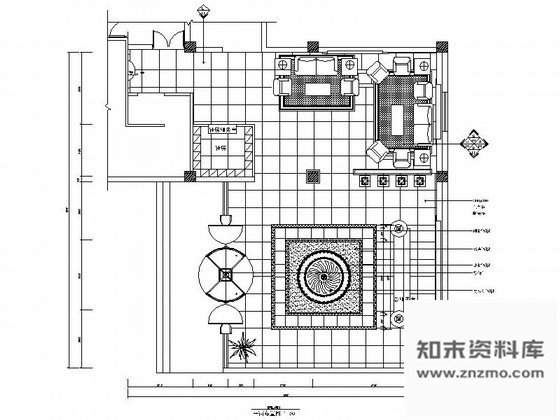 施工图某洗浴中心大堂设计装修图