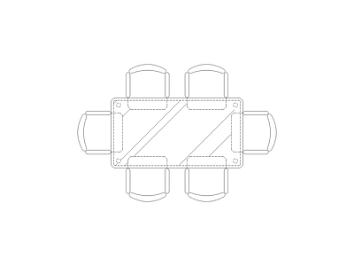 桌椅 平立面图图块平面图块