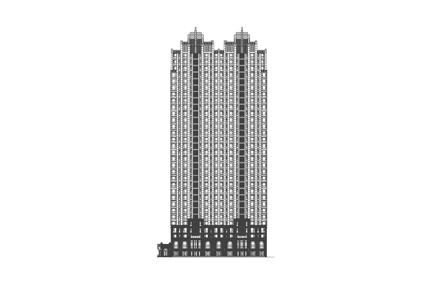 [辽宁]大连东港某地块1号楼居住建筑施工图（CAD）