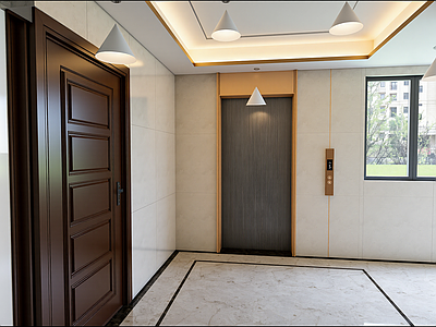 新中式电梯厅