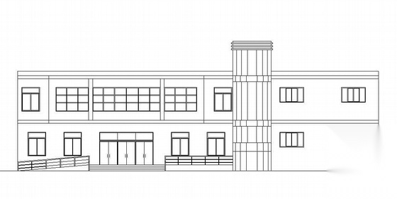 [汉中市]某二层中学食堂建筑施工图