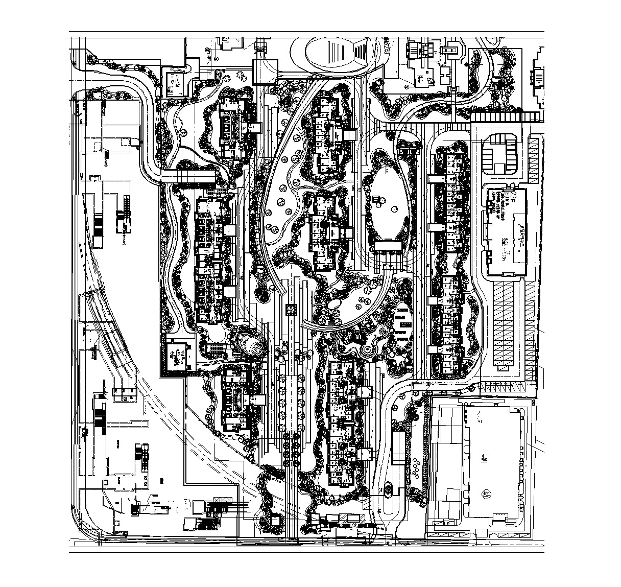 [上海]万科新古典居住区景观植物CAD施工图