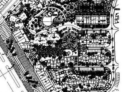住宅环境设计工程全套施工图 居住区景观
