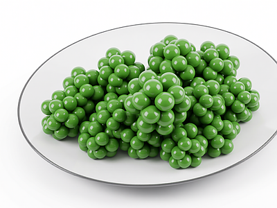 绿色球体装饰盘