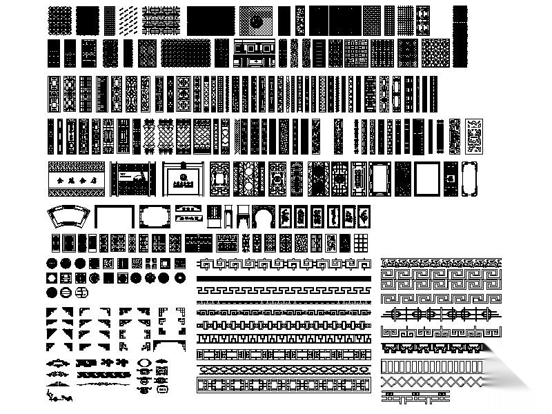 中式精品cad图库