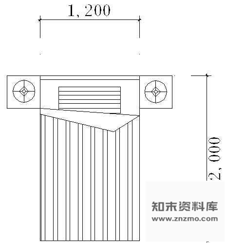 图块/节点床平面CAD图块6