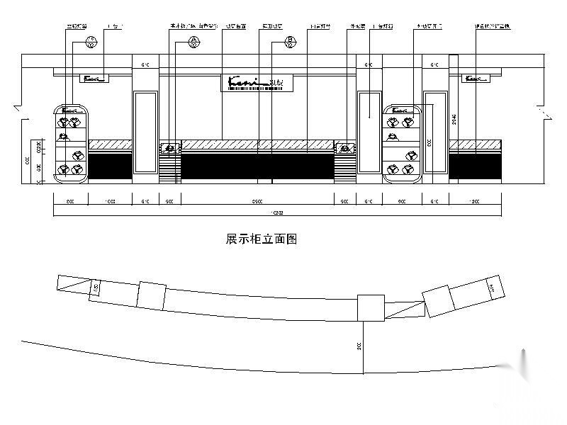 珠宝展示柜详图