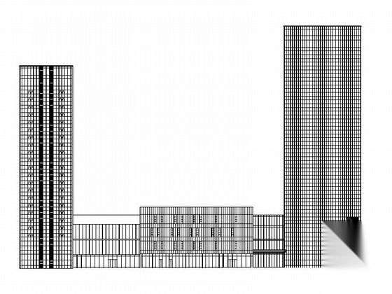 [深圳]26层大型五星级酒店综合体建筑施工图（460间客房...