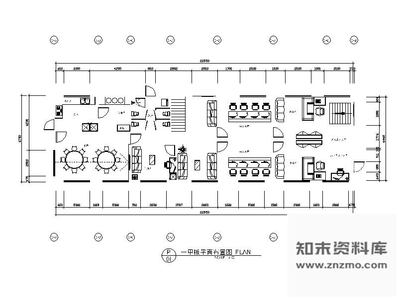 施工图简洁三甲板巡逻船室内装修图