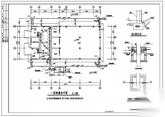 来宾市某垃圾中转站给排水施工图 市政给排水 给排水图