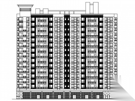 [深圳]十五层底商住宅楼建筑施工图（含大型人防工程）