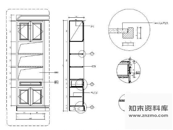 图块/节点早餐厅装饰柜详图 柜类