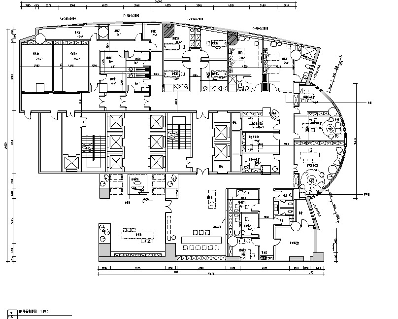 [新疆]现代风1300平米整形美容医院空间装修施工图（附效...