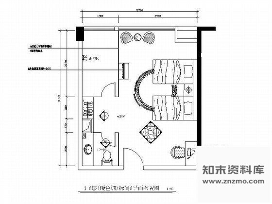 施工图酒店标准间客房装饰装修图