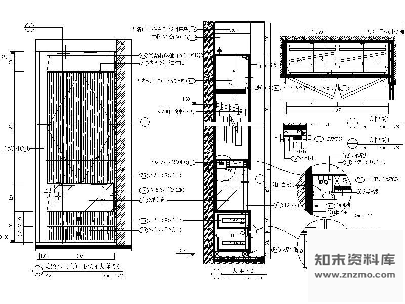 图块/节点总经理办公室卫生间衣柜详图