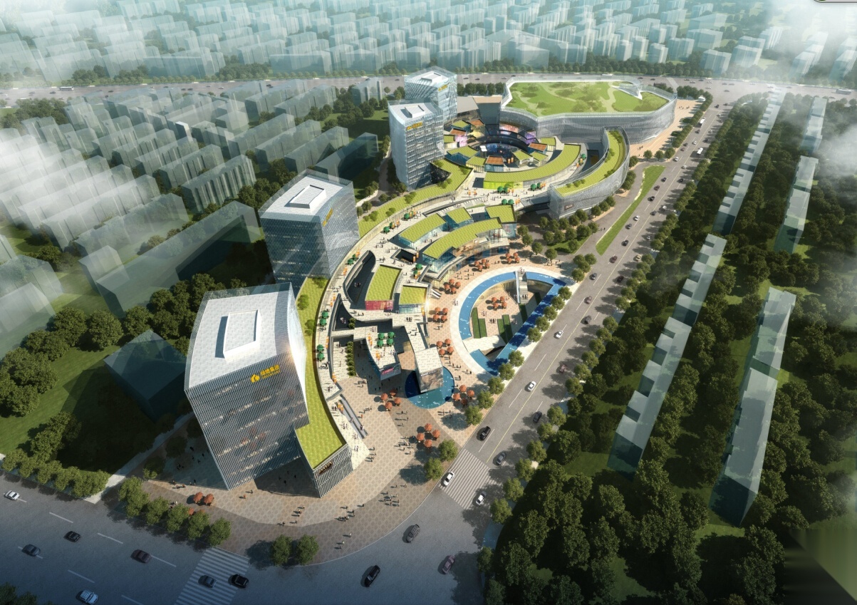 [上海]现代风格某知名地产办公综合体建筑设计方案文本