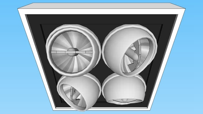 吸顶灯 草图大师模型