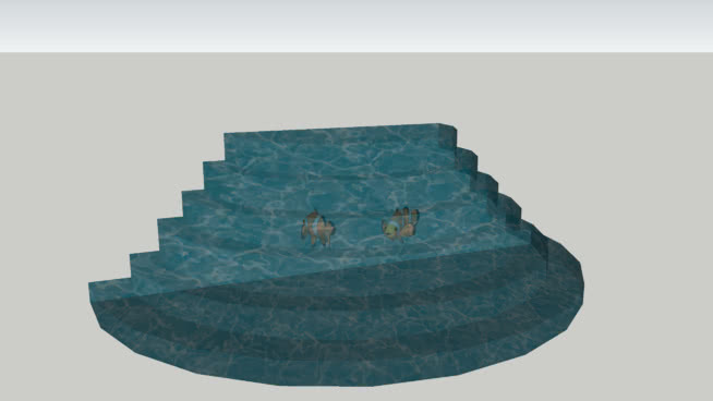 鱼缸楼梯 岩石 其他 饰品 钱 画