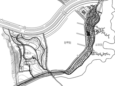 [湖南]浔龙河生态小镇美食街景观建筑设计方案施工图 度假村景观