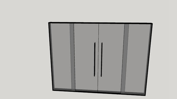 双开门 草图大师模型