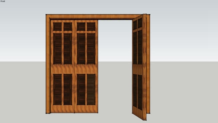 折叠门 草图大师模型