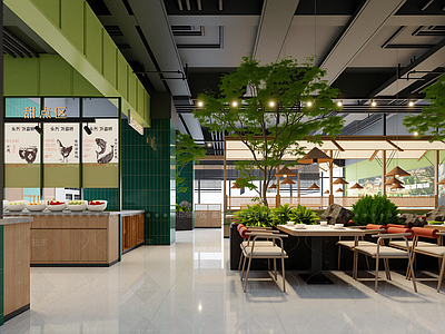 现代自助餐厅