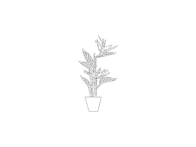 绿植 花瓶花卉绿植装饰摆件图块