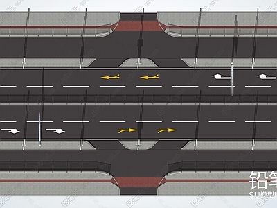 双向四车道道路