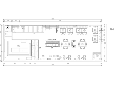 [重庆]重庆逗士串串餐厅装饰施工图+实景图