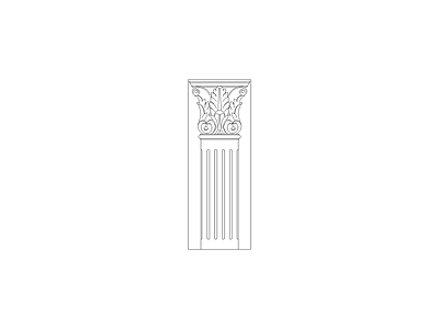 雕塑装饰构件 欧式简约欧式罗马柱雕刻图案图块平面图块