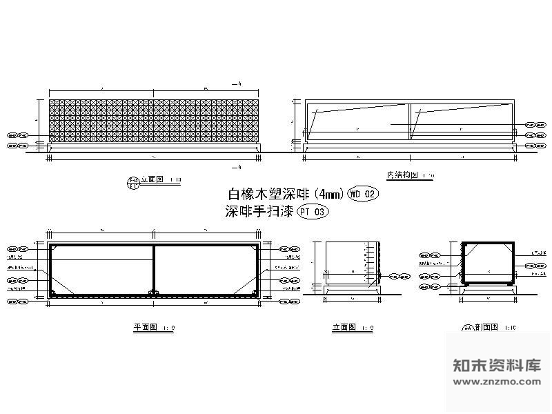 图块/节点欧式矮柜详图 柜类 家具节点详图