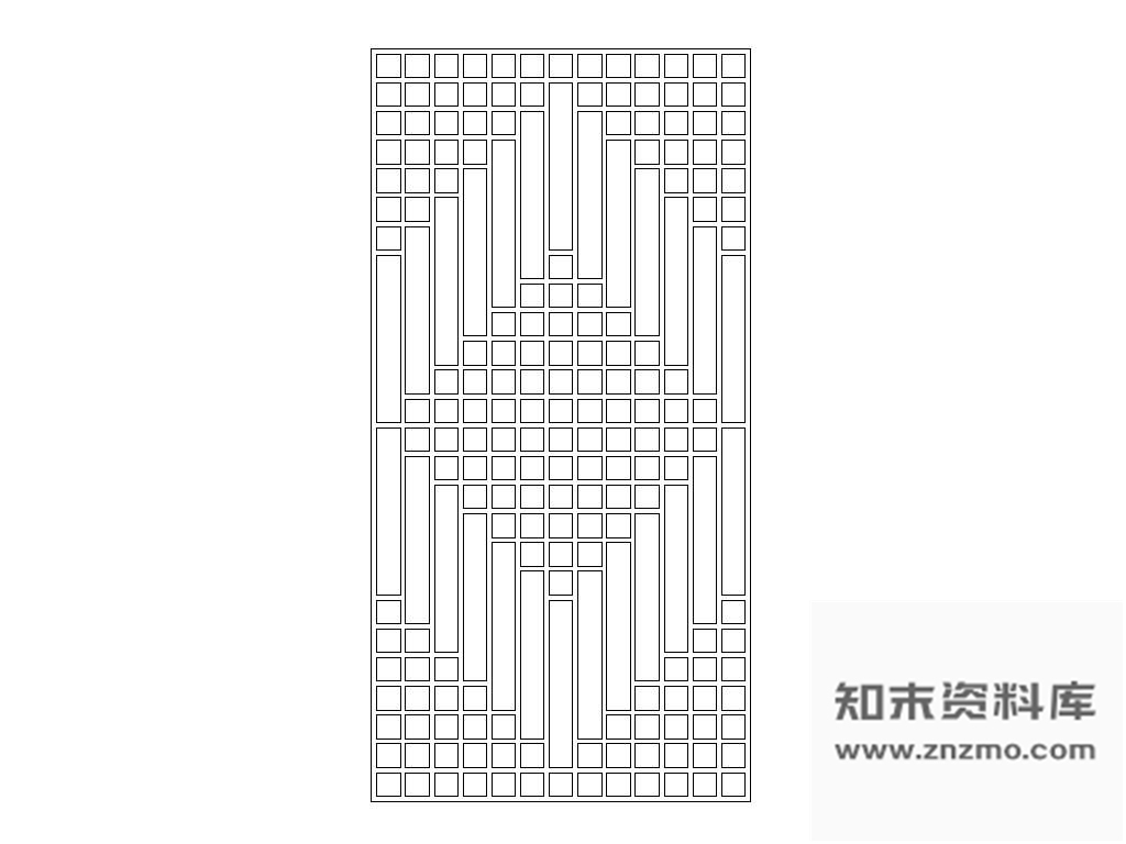 图块/节点古典花格栅门