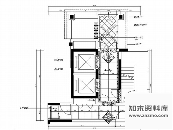 施工图长沙新城花园小区现代高档电梯厅室内装修图含效果