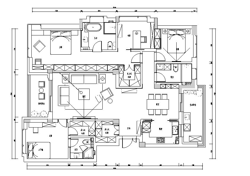 高级木质空间别墅设计施工图（附效果图）