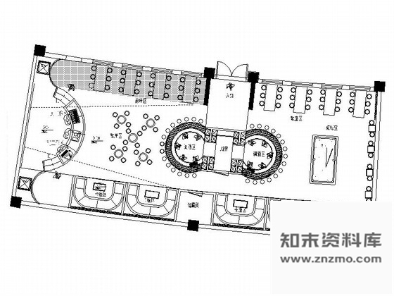 施工图安徽时尚休闲酒吧室内装修施工图含效果图