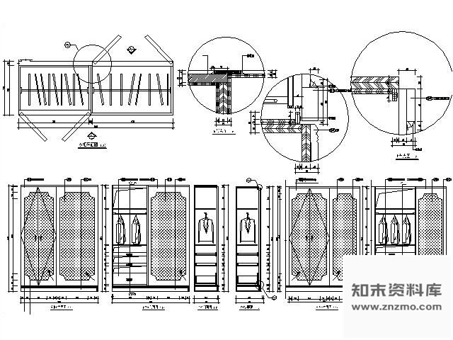 图块/节点样板房衣柜详图 柜类
