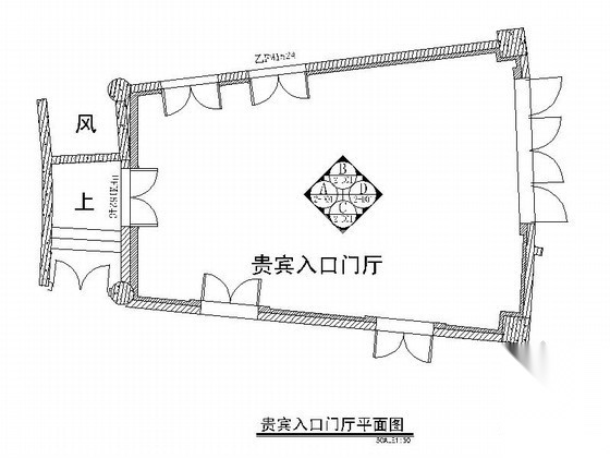 艺术中心贵宾室入口室内装修图 艺术馆