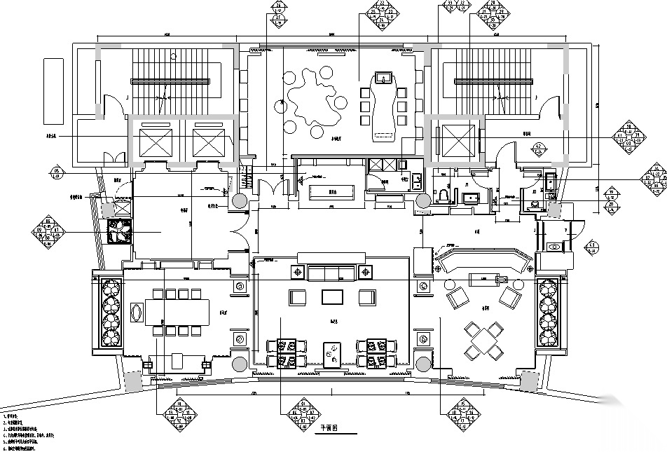 [江苏]南京九楼中式现代会所空间设计施工图（附效果图）