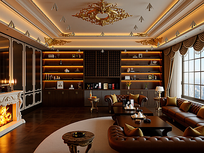 欧式别墅客厅