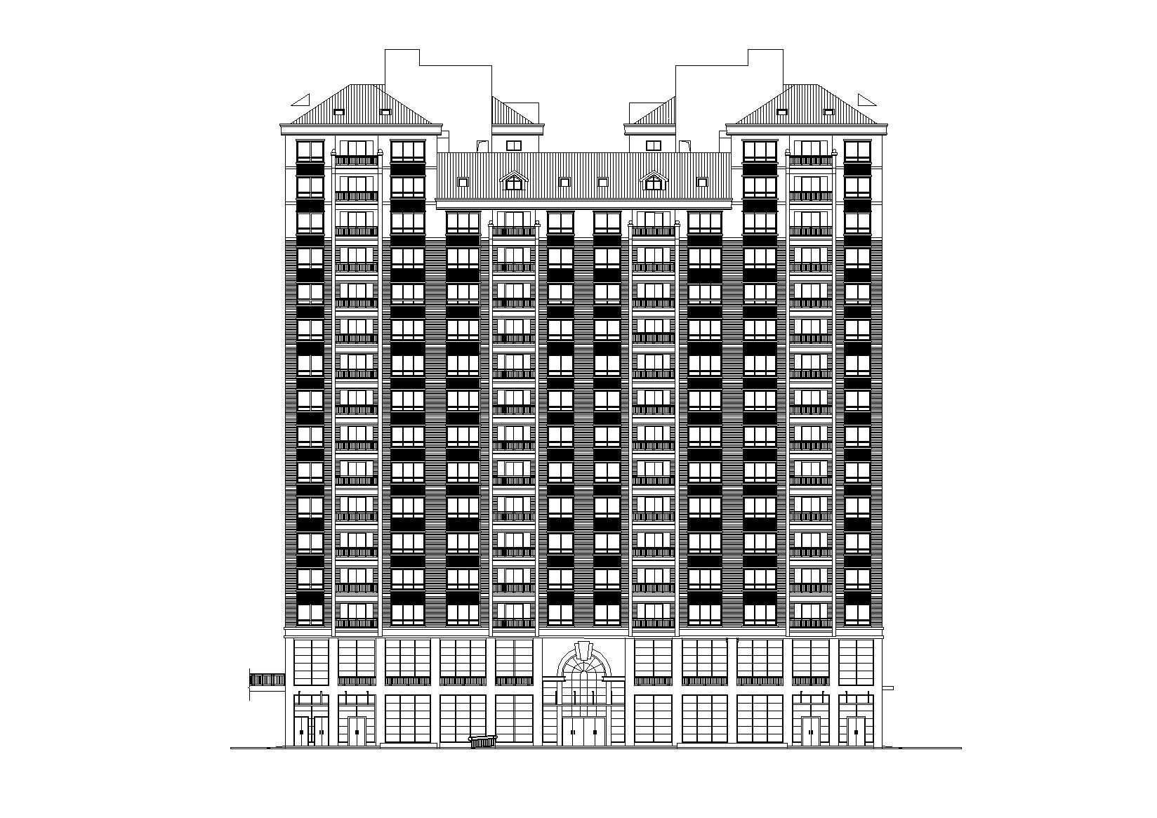 [湖南]湘江餐厅底商高层住宅楼建筑施工图
