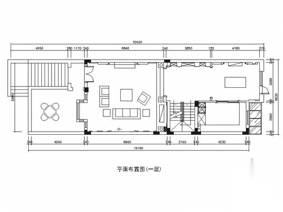 [江苏]风景区华丽高雅奢华黑白新古典联体别墅室内装修设...