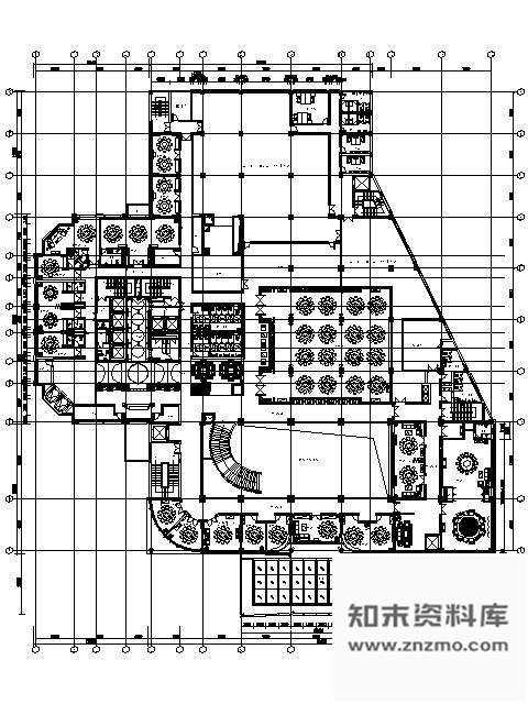 施工图浙江五星级酒店二层餐厅施工图含效果