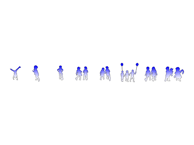 人物 网红渐变人物图块